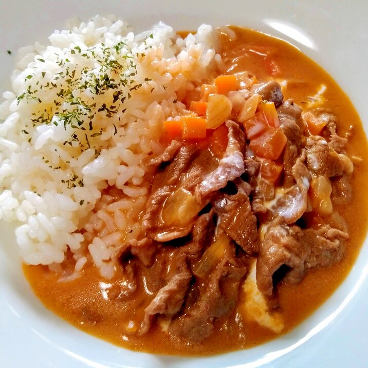 ビーフストロガノフ風丼の作り方!